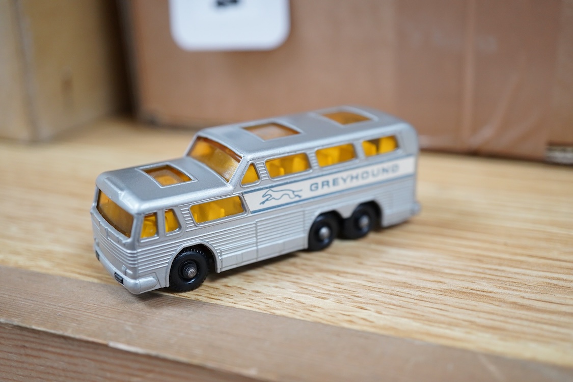 Eighty-eight 1960s/70s Matchbox Series 1-75 regular wheels vehicles including; cars, commercial vehicles, plant vehicles, racing cars, military vehicles, tractors, etc.